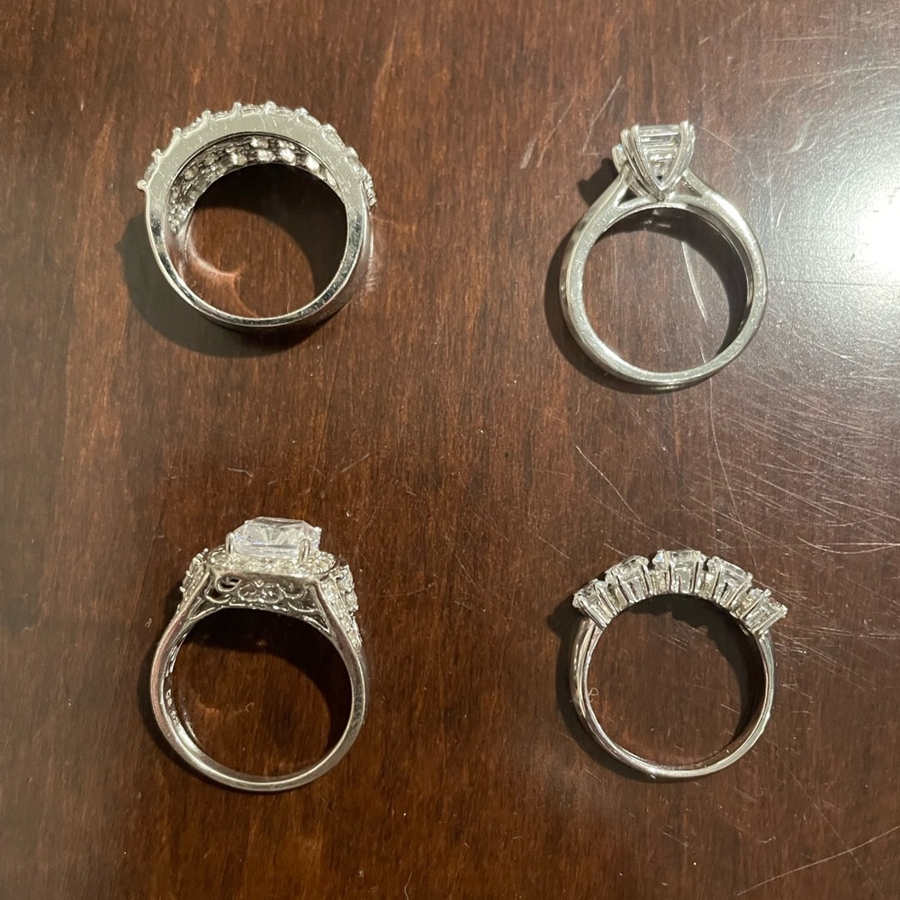 Various Diamonique Rings Size 6 (Price per Ring) - Picture 2 of 5